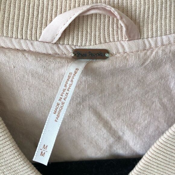 Free PEOPLE - Ruched Linen Bomber Jacket - Picture 7 of 8